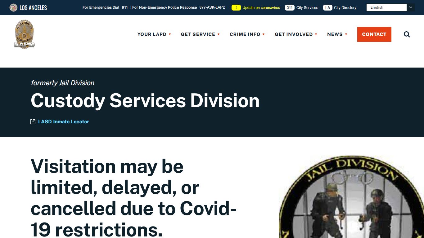 Custody Services Division - LAPD Online